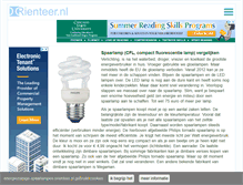 Tablet Screenshot of energiezuinige-spaarlampen.orienteer.nl